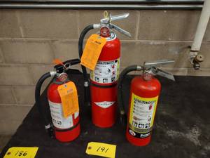 lot 191 image: (3) Fire Extinguishers...