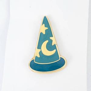 lot 58 image: Wizard Hat Enamel Pin - Moon & Stars