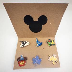 lot 94 image: Disney-Inspired Enamel Pins - 6-Pin Set