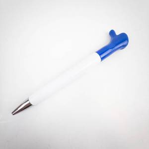 lot 291 image: Novelty Ballpoint Pen - Blue Hand Clip & Thanks A Lot Text