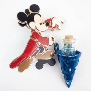 lot 233 image: Disney Mickey Mouse Pin & Glitter Bottle Charm