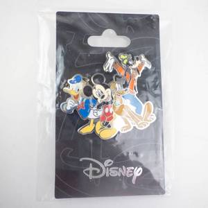 lot 253 image: Disney Enamel Pin Set - Mickey Mouse, Donald Duck & Goofy