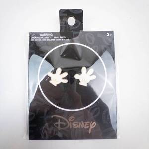 lot 259 image: Mickey Mouse Glove Stud Earrings - Disney Mickey Mouse