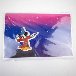 lot 261 image: Mickey Mouse Sorcerer Cutout Card - Collectible Pin Included