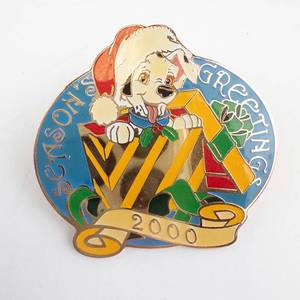 lot 265 image: Disney Pin - Seasons Greetings Dog Cast Exclusive 2000