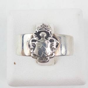 lot 31 image: LGB Sterling Silver Crest Ring - Size 6.5