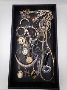 lot 74 image: Assorted Costume Jewelry Lot - Necklaces, Bracelets, Watches & Pendants