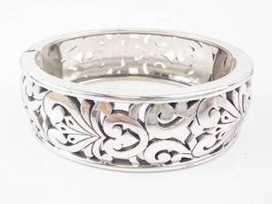 lot 219 image: Brighton Filigree Wide Cuff Bracelet and pouch