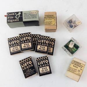 Listo Leads Black No. 162 & Cooks File Signals - Vintage Electronics Lot