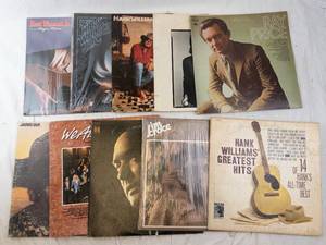 Vintage Vinyl LP Collection - Hank Williams Jr., Hank Williams, James Taylor, Ray Price, Janis Ian, Jim Croce (Untested)