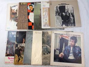 Vintage Vinyl LPs Collection - Bob Dylan, Simon &amp; Garfunkel, Chubby Checker &amp; More&nbsp;&nbsp;(Untested)