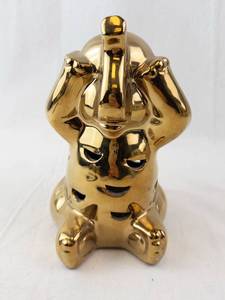 Elephant Spice Holder Air Freshener - Gold Tone