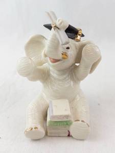 Lenox Best of the Class Elephant Figurine - Graduation Cap with Algebra Book Included