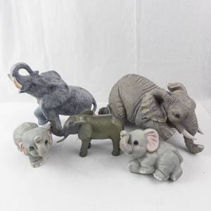 Homco Elephant Figurines (Lot of 5)