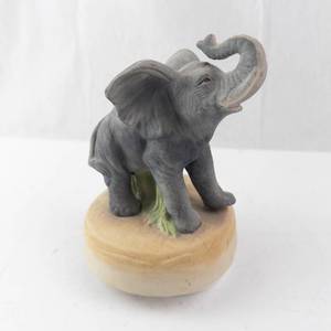 Vintage Price Music Box - Old Elephant Ceramic 6.5 x 4.5 in