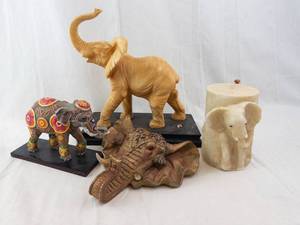 Elephant Figurines - (Lot of 4)