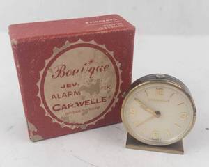 Caravelle Boutique Jewelled Alarm Clock - 7 Jewels, Swiss, Base Metal