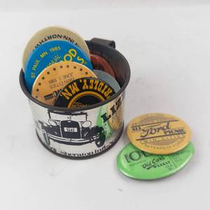 Tin Cup 1977 Nostalgia Days Sheraton Inn Northwest - Vintage Ford Show Pins Collection