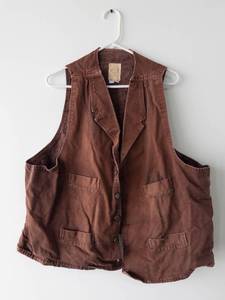 Wahmaker Frontier Canvas Vest 2XT - Made in USA Brown Workwear