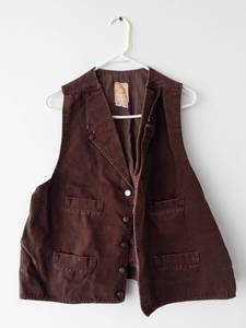 WahMaker Frontier Canvas Vest - Made in USA, XLT, 100% Cotton Western Workwear