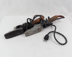 Vintage Electric Soldering Irons with Wood Handles (Lot of 2)