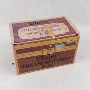 Daisy Treasure Chest B-Bs 545 - Vintage Wooden Toy Box for BBs