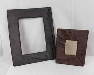 Handmade Iron Picture Frames - Fern Embossed (Lot of 2)