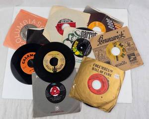 Group of vintage 45 RPM Records (Lot of 10)&nbsp&nbsp(Untested)