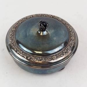 Silver Plated, Velvet Lined Trinket Box