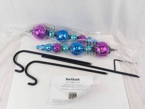 Plow & Hearth Two in One Finial Mercury Glass Garden Ornament - Totem or Shepherd Hook Display