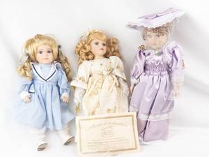 Heritage Signature Collection Porcelain Dolls (Lot of 3)