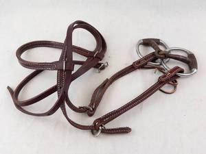 Brown Leather Horse Bridle with Bits & Reins