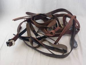 Assorted Leather Belts - Brown & Black, Mixed Widths
