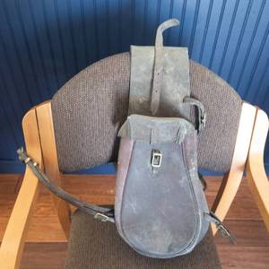 Saddle Bag - Vintage Leather with Front Flap Buckle