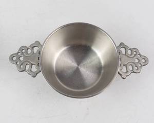 Woodbury Pewterers Porringer Bowl With Lid - Vintage Connecticut Metalware