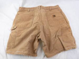 Carhartt Cargo Shorts - Size 40 Khaki, Zipper Fly & Belt Loops