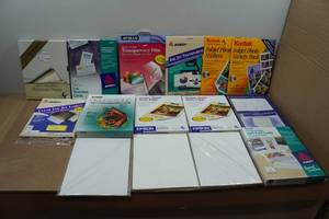 lot 37 image: Assorted Printer Paper - Labels, Photo Paper, Transfers