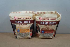 lot 46 image: 2 Boss Dog Freeze Dried Dog Treats - ChickenBeef