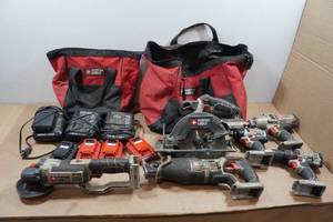 lot 80 image: Porter Cable Power Tools and Chargers