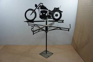 lot 81 image: Motorcycle Themed Weather Vane