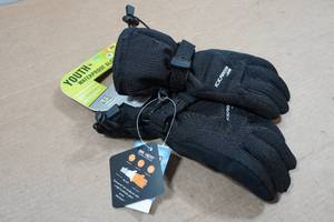 lot 128 image: Clam Icearmor Youth Waterproof Gloves - Medium