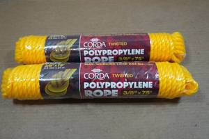 lot 189 image: 2 Corda Twisted Polypropylene 75 Ropes