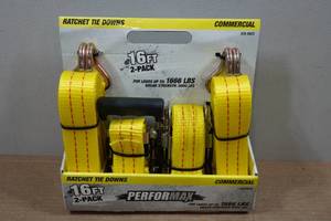 lot 202 image: 2-Pack 16 Performax Ratchet Straps