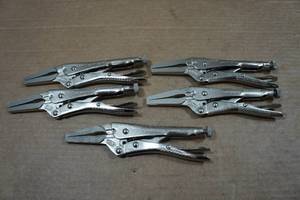 lot 211 image: Husky Long Nose Locking Vise Grips
