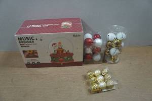 lot 240 image: Assorted Christmas Dcor - Musical Snowglobe & Ornaments