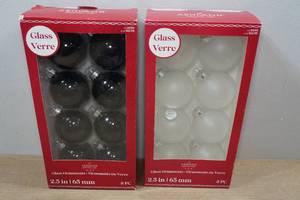 lot 246 image: 2 12-Packs of Glass Christmas Ornaments