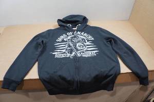 lot 277 image: Sons Of Anarchy Zip-Up Sweat Shirt - Medium