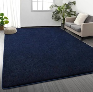 lot 7 image: Large Non-Slip Modern Area Rug - 7x10, Navy Blue