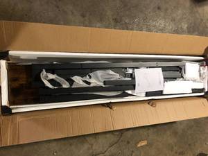 lot 11 image: 70.9 in. Industrial Rustic Brown Wooden 4 Legs Dining Table Rectangular Kitchen Table    Customer Returns See Pictures