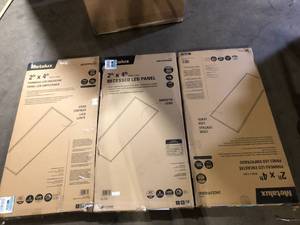 lot 39 image: Lot of Metalux 2 ft. x 4 ft. 4500 Lumens Integrated LED Flat Panel Light 4000K    Customer Returns See Pictures